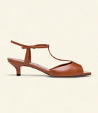 MAISIE T-STRAP HEEL -- TOFFEE BOX CALF