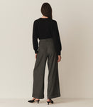 LAWRENCE PANT -- BLACK HERRINGBONE