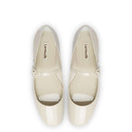 Blair Ballet Flat In Ivory Patent Leather