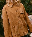 NOLAN SUEDE JACKET -- WILD CHICORY