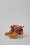 No.6 5" Pull on Shearling Clog Boot on High Heel in Copper