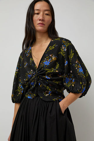 No.6 Gigi Top in Black Large Bouquet