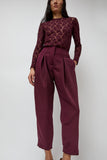 No.6 Hollis Pant in Wine