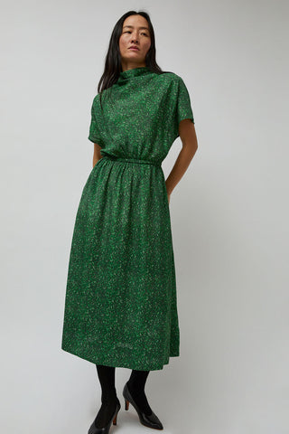 No.6 Willa Dress in Emerald Glitter Print