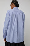 Nothing Written Timon Striped Cotton Shirt in Blue Stripe