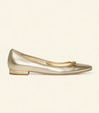 ODETTE BALLET FLAT -- GOLD METALLIC NAPPA