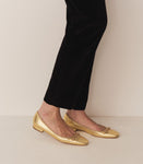 ODETTE BALLET FLAT -- GOLD METALLIC NAPPA