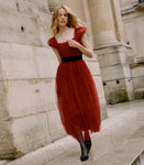 PAMELINA DRESS -- ROSSO