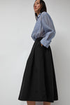 No.6 Mel Skirt in Black Nylon