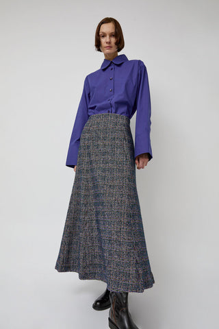 Rodebjer Neneh Boucle Skirt in Utility Blue