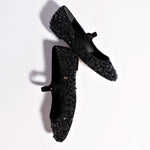 Blair Ballet Flat In Black Sequins