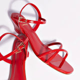 Charlotte Sandal In Scarlet Patent Leather