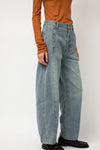 Sayaka Davis Barrel Denim Pants in Light Blue