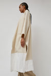 Zii Ropa Mason Coat in Beige and White