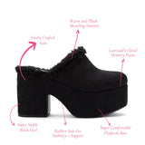 Miso Platform Clog In Black Knit