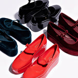 Blair Flatform In Scarlet Patent Leather