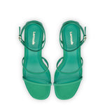 Gio Sandal In Green Satin